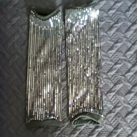 Accessories - Sequin Gray Leg Warmers